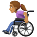 👩🏽‍🦽 woman in manual wheelchair: medium skin tone display on Facebook